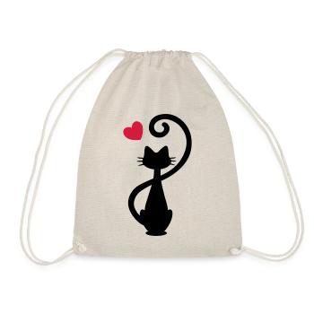 Katze - Katzendame - Cat - Chat - kitty - Turnbeutel - Natur - Vorne