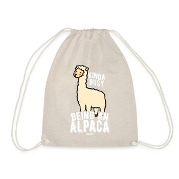 Kinda Busy Being An Alpaca - Turnbeutel - Natur - Vorne