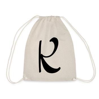 Letter K - Drawstring Bag - nature - Front