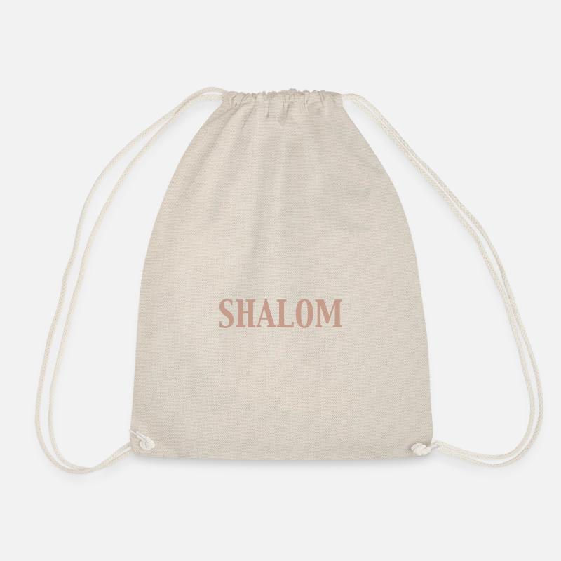 shalom - Drawstring Bag - nature