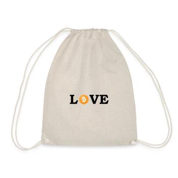 I Love Bitcoin - Drawstring Bag - nature - Front