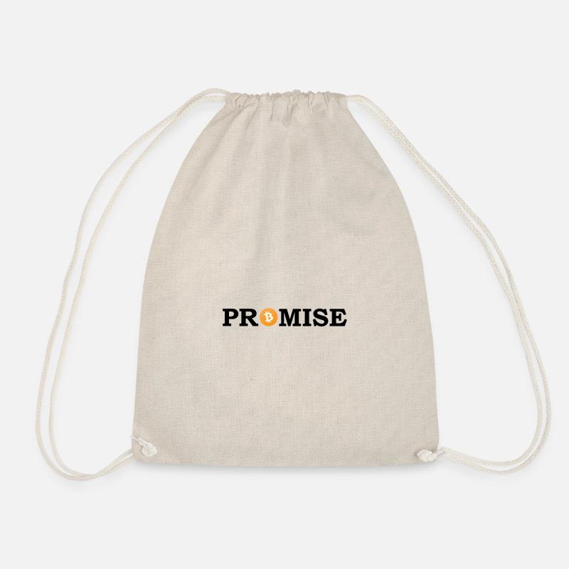 Bitcoin is a promise - Drawstring Bag - nature