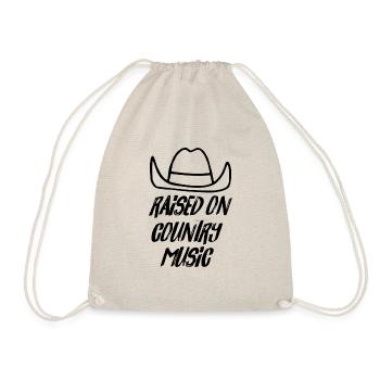Raised on country quote - Drawstring Bag - nature - Front