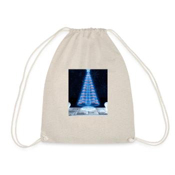 Christmas Christmas Tree Schematic Blueprint - Drawstring Bag - nature - Front