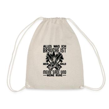 Geschenk für Waldarbeiter | Geschenk für Förster - Turnbeutel - Natur - Vorne