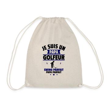 papa golfeur : swing parfait,cadeau fête des pères - Sac de sport léger - nature - Devant