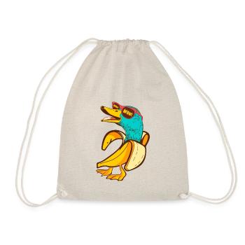 Goose in banana costume - Drawstring Bag - nature - Front