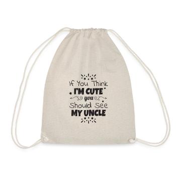 Bébé oncle doux cadeau de naissance parrain - Sac de sport léger - nature - Devant