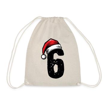 6 Numéro de Noël - Sac de sport léger - nature - Devant