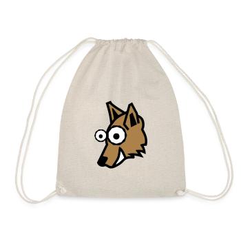 fox design animal shape - Drawstring Bag - nature - Front