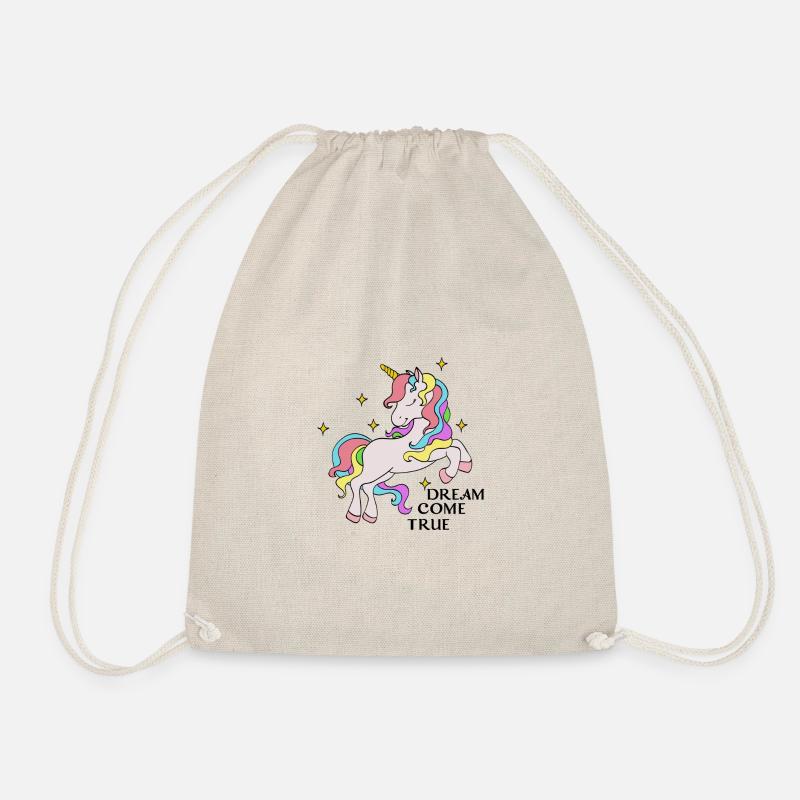 Einhorn, Einhörner, Ich liebe Einhörner, Geschenk - Turnbeutel - Natur