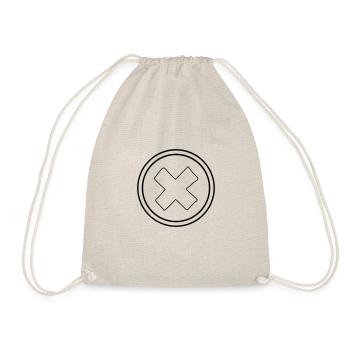 Cross Emoji Sketch Dessin Noir - Sac de sport léger - nature - Devant