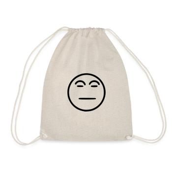 Emoji Skizze neutral schwarz - Turnbeutel - Natur - Vorne