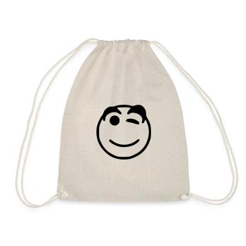 Emoji sketch happy black - Sac de sport léger - nature - Devant