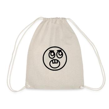 Le croquis emoji surprend le noir - Sac de sport léger - nature - Devant