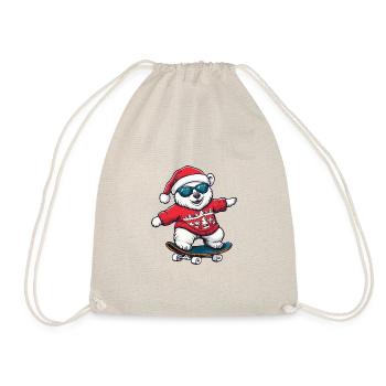 Polar Bear Christmas Funny - Drawstring Bag - nature - Front