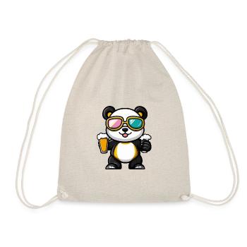 Panda Ski Bier - Turnbeutel - Natur - Vorne