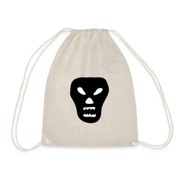 skull devil skull head demon pirate coffin - Drawstring Bag - nature - Front