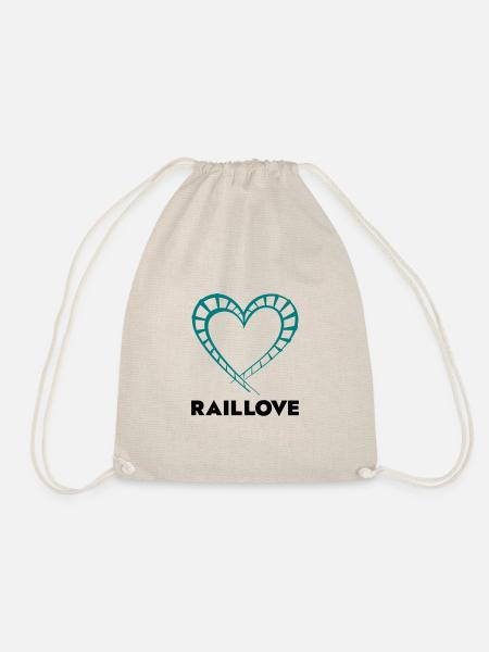Rail Love Light - Drawstring Bag - nature
