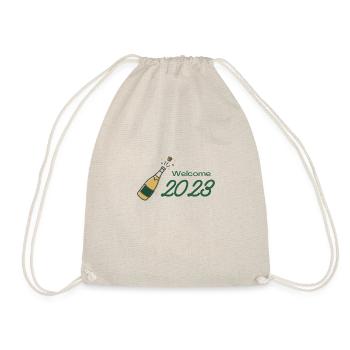 Welcome 2023 Design | Clothing, stickers etc. - Drawstring Bag - nature - Front