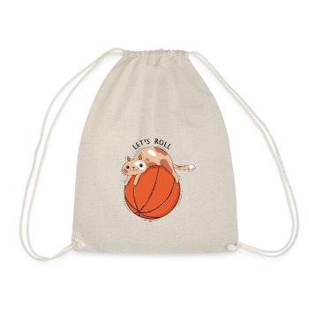 Cat and Basketball - Drawstring Bag - nature - Front