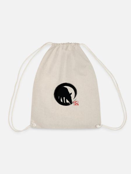 Schabracken-Tapir im japanischen Zen Enso Kreis - Turnbeutel - Natur
