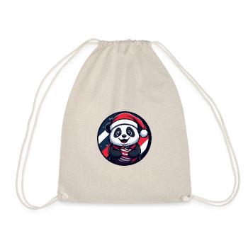 Panda Weihnachten Christmas - Drawstring Bag - nature - Front
