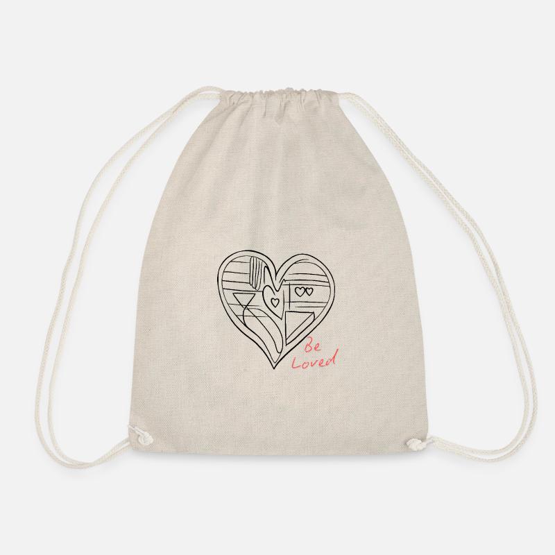 Be loved - Drawstring Bag - nature