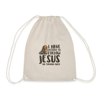 J’ai décidé de suivre Jésus / Chrétien - Sac de sport léger - nature - Devant