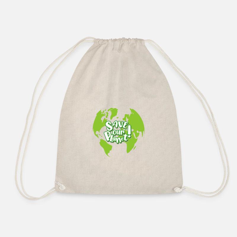 Save Our Planet - Sustainability - Drawstring Bag - nature