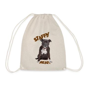 Staffy Bear Staffordshire Bull Terrier - Drawstring Bag - nature - Front
