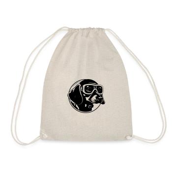 Scuba Dachshund no1 - Drawstring Bag - nature - Front