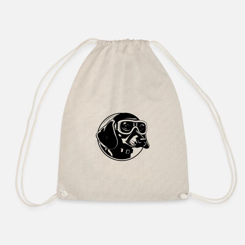 Scuba Dachshund no1 - Drawstring Bag - nature