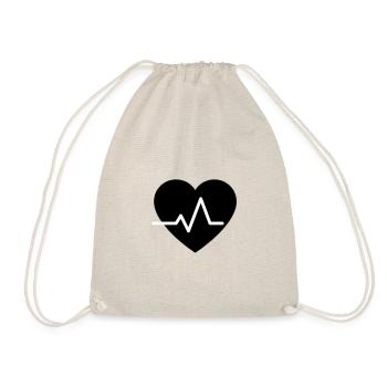 Cardiology Heart Icon - Drawstring Bag - nature - Front