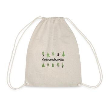 Frohe Weihnachten - Turnbeutel - Natur - Vorne