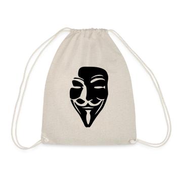 Guy Fawkes Mask for dark shirts - Drawstring Bag - nature - Front