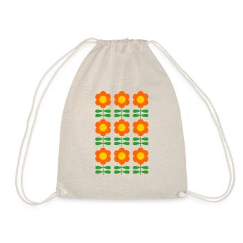 Rétro fleur 60 années 70 vintage hippie RETRO - Sac de sport léger - nature - Devant