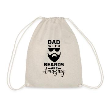 Dad with beards are amazing. - Drawstring Bag - nature - Front