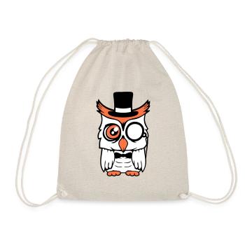 Sir hibou chapeau haut de forme monocle verres riches M. - Sac de sport léger - nature - Devant