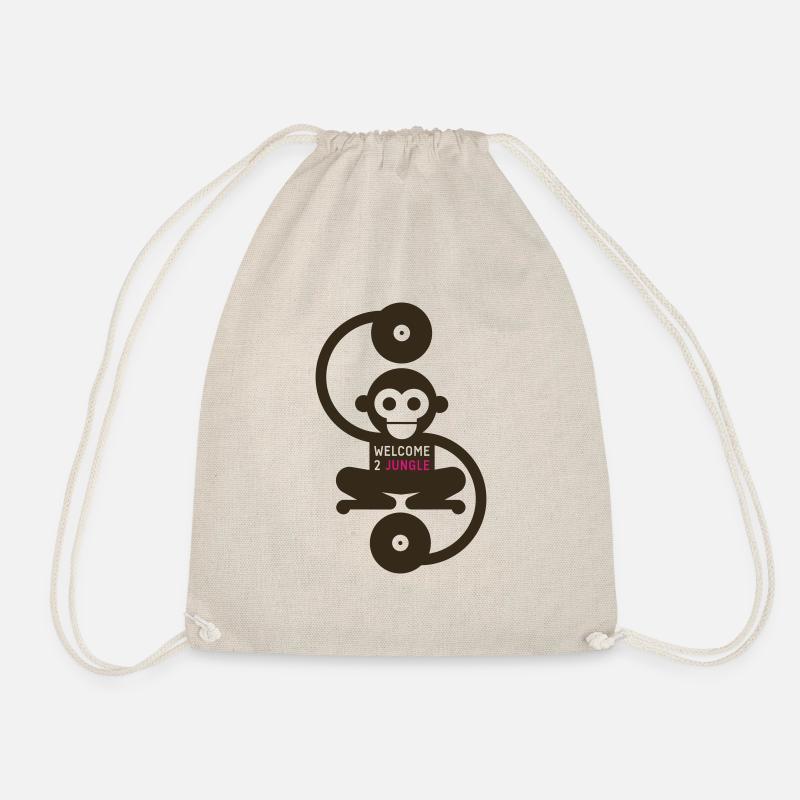 affe_jungle_2f - Drawstring Bag - nature