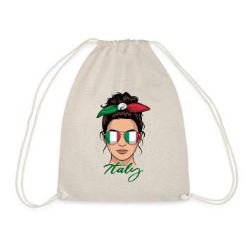 Italian Girl Woman Flag Italy - Drawstring Bag - nature - Front