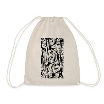 Lignes abstraites de conception de formes géométriques - Sac de sport léger - nature - Devant