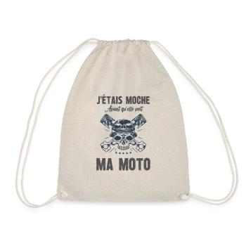 j'étais moche avant qu'elle voit ma moto - Sac de sport léger - nature - Devant