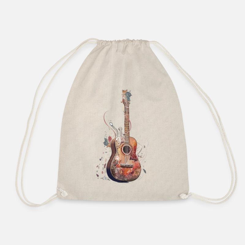 Akustische Gitarre - Turnbeutel - Natur