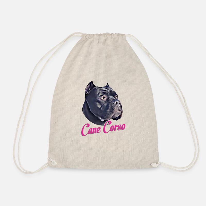 Cane Corso - Drawstring Bag - nature