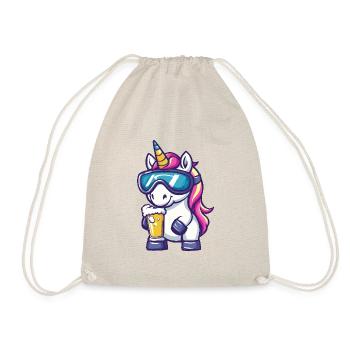 Unicorn après-ski beer - Drawstring Bag - nature - Front