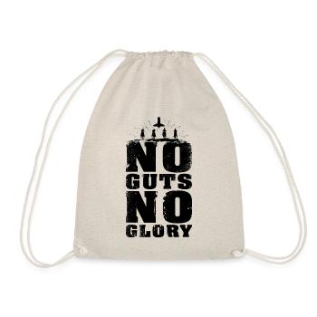 No Guts No Glory (schwarz) - Turnbeutel - Natur - Vorne