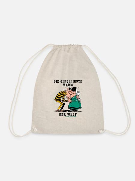 Lucky Luke Design Geduldigste Mama Der Welt - Turnbeutel - Natur