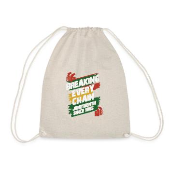 Juneteenth Black History Day Pride Gift - Drawstring Bag - nature - Front
