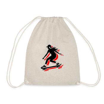 planche à roulettes femme symbole planche à roulettes - Sac de sport léger - nature - Devant